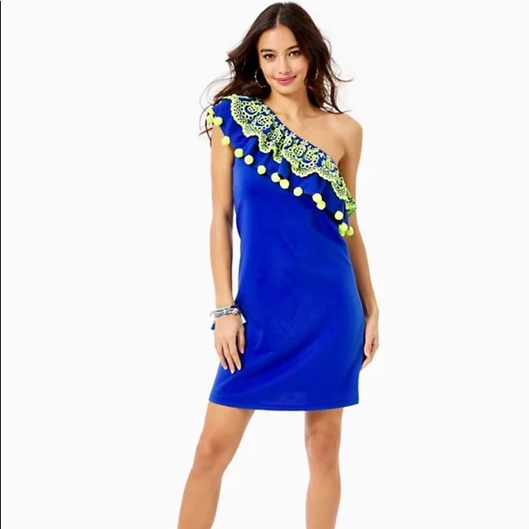 Lilly Pulitzer Dresses & Skirts - LILLY PULITZER NWOT IDARA ONE-SHOULDER DRESS In Corsica Blue